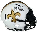 Rashid Shaheed Autographed New Orleans Saints Speed Lunar Eclipse Authentic Helmet with Visor Beckett Witnessed
