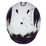 Ray Lewis Autographed Baltimore Ravens Custom Lunar Drip Speed Authentic Helmet Beckett Witnessed