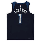 Anthony Edwards Minnesota Autographed Timberwolves Navy Nike 2022-23 Icon Edition Swingman Jersey Fanatics