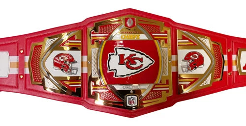Patrick Mahomes Autographed Kansas City Chiefs Championship Belt Beckett Witnessed