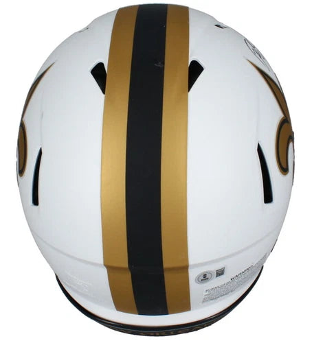 Rashid Shaheed Autographed New Orleans Saints Speed Lunar Eclipse Authentic Helmet with Visor Beckett Witnessed