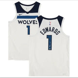 Anthony Edwards Autographed Minnesota Timberwolves White Nike 2022-23 Association Swingman Jersey Fanatics