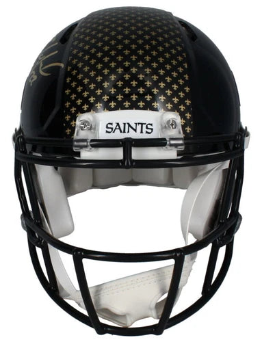 Rashid Shaheed Autographed New Orleans Saints Black 2022 Alternate Speed Authentic Helmet Beckett Witnessed