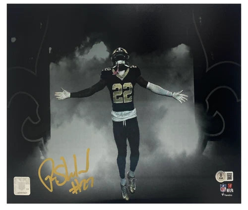 Rashid Shaheed Autographed New Orleans Saints Introduction 11" x 14" Photograph Beckett Witnessed