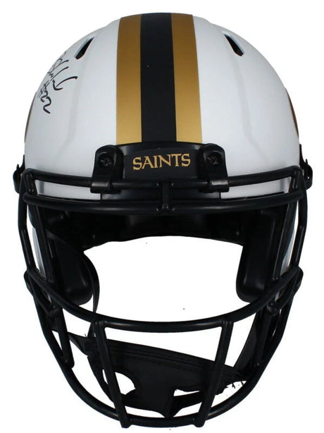 Rashid Shaheed Autographed New Orleans Saints Speed Lunar Eclipse Authentic Helmet Beckett Witnessed