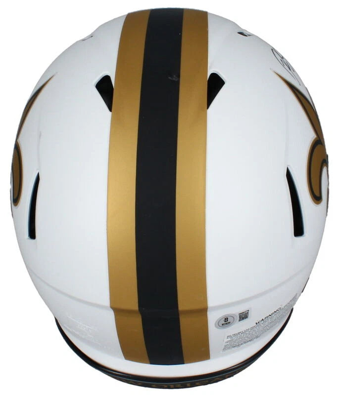 Rashid Shaheed Autographed New Orleans Saints Speed Lunar Eclipse Authentic Helmet Beckett Witnessed