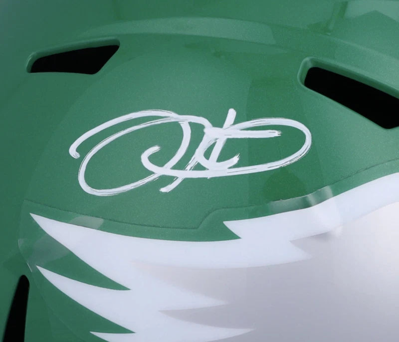 Jalen Hurts Autographed Philadelphia Eagles Kelly Green Speed Full Size Helmet Fanatics