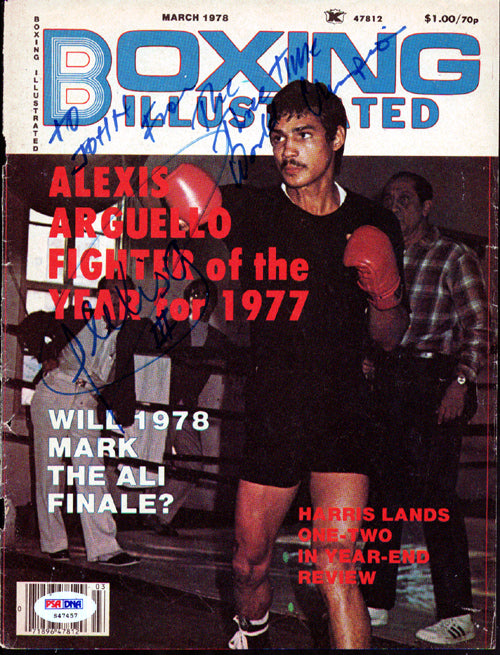 Alexis Arguello Autographed Boxing Illustrated Magazine Cover "To John" PSA/DNA #S47457