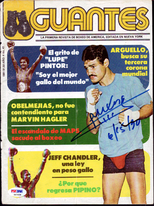 Alexis Arguello Autographed Magazine Cover PSA/DNA #S47458