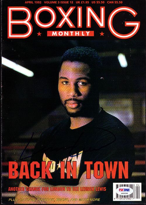Lennox Lewis Autographed Boxing Monthly Magazine Cover PSA/DNA #S49299