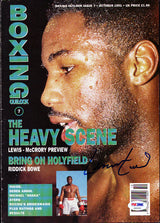 Lennox Lewis Autographed Boxing Outlook Magazine Cover PSA/DNA #S49301