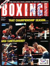 Julio Cesar Chavez, Jesse James Leija, Frankie Randall, Terry Norris & Julian Jackson Autographed Boxing Illustrated Magazine Cover PSA/DNA #S49320