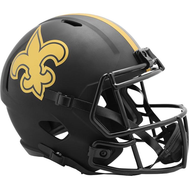 New Orleans Saints Unsigned Eclipse Black Speed Full Size Replica Helmet Stock #187030