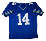 Sam Darnold Seattle Signed Throwback Blue Football Jersey JSA