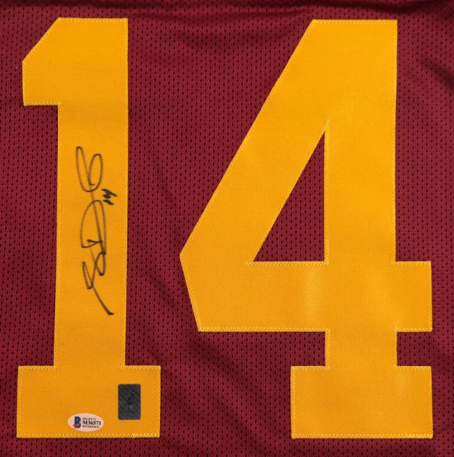 Sam Darnold USC Signed Burgundy College Football Jersey BAS