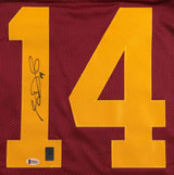 Sam Darnold USC Signed Burgundy College Football Jersey BAS