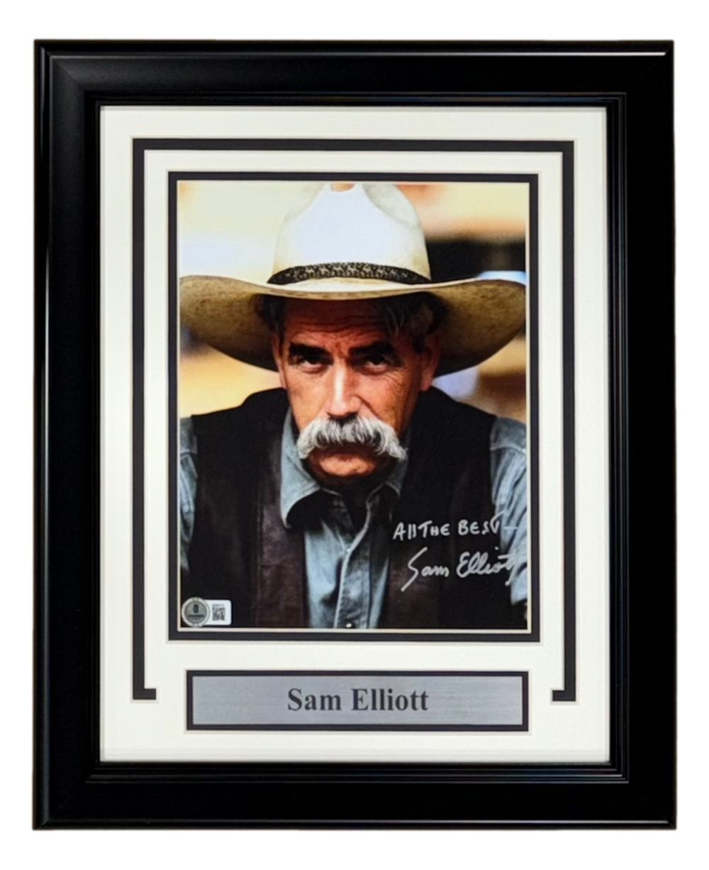 Sam Elliott Signed Framed 8x10 Photo BAS