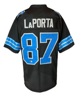 Sam LaPorta Detroit Signed Black Football Jersey BAS ITP