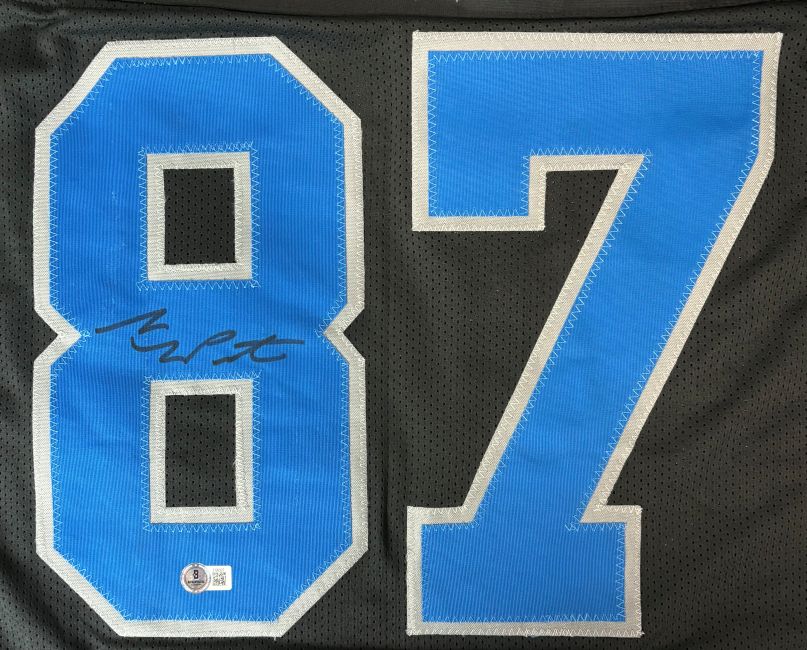Sam LaPorta Detroit Signed Black Football Jersey BAS ITP