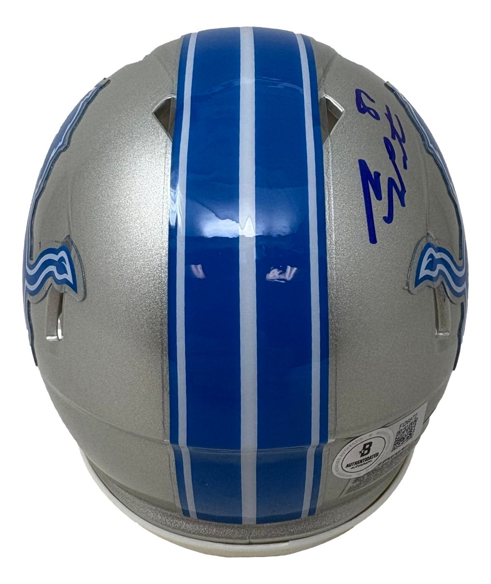 Sam LaPorta Signed Detroit Lions Mini Speed Helmet BAS ITP