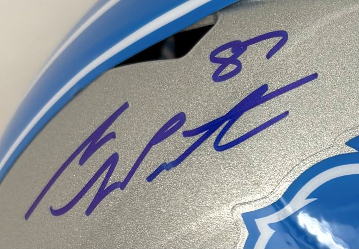 Sam LaPorta Signed Detroit Lions Full Size Speed Replica Helmet BAS ITP