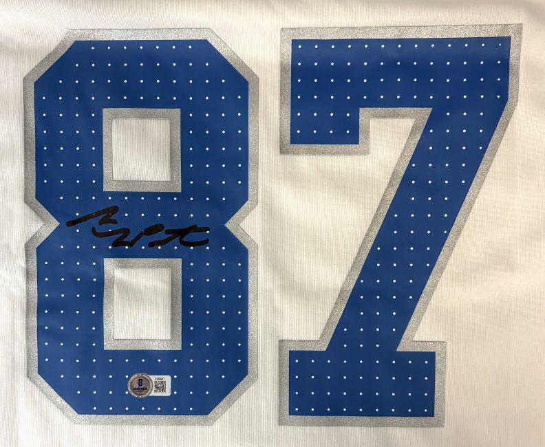 Sam LaPorta Signed Detroit Lions White Nike Game Replica Jersey BAS ITP