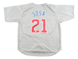 Sammy Sosa Chicago Signed Gray Baseball Jersey JSA QR