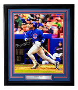 Sammy Sosa Signed Framed 16x20 Chicago Cubs Blue Jersey Photo BAS