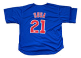 Sammy Sosa Chicago Signed Blue Slammin Sammy Baseball Jersey BAS