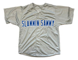 Sammy Sosa Chicago Signed Gray Slammin Sammy Baseball Jersey BAS
