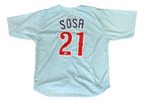 Sammy Sosa Chicago Signed Light Blue Baseball Jersey BAS