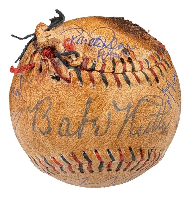 Mike Renna Signature The Sandlot Cast (8) Signed Babe Ruth Replica Signed Baseball Renna Gu ...
