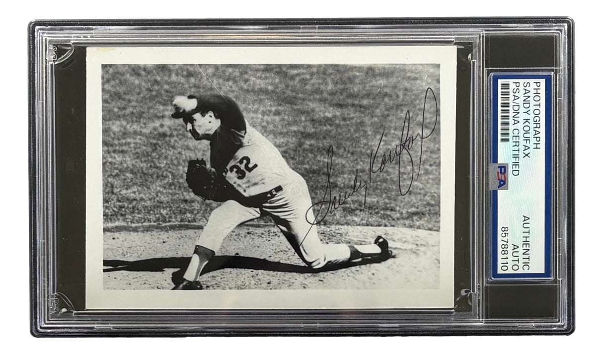 Sandy Koufax Signed 4x6 Brooklyn Dodgers Photo PSA/DNA 85788110