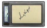 Sandy Koufax Brooklyn Dodgers Signed In Black Index Card PSA/DNA