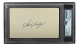 Sandy Koufax Brooklyn Dodgers Signed Index Card PSA/DNA