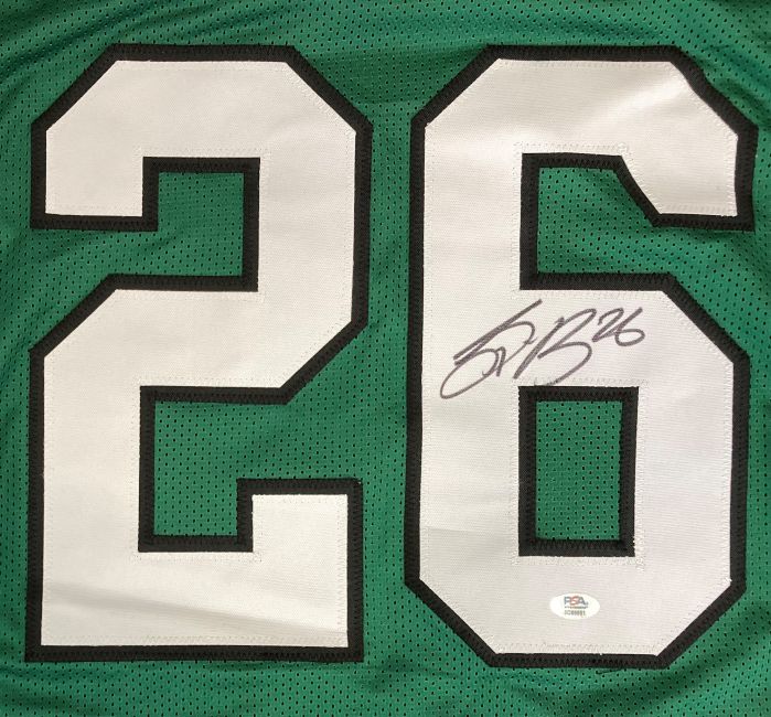 Saquon Barkley Philadelphia Signed Kelly Green Football Jersey PSA/DNA