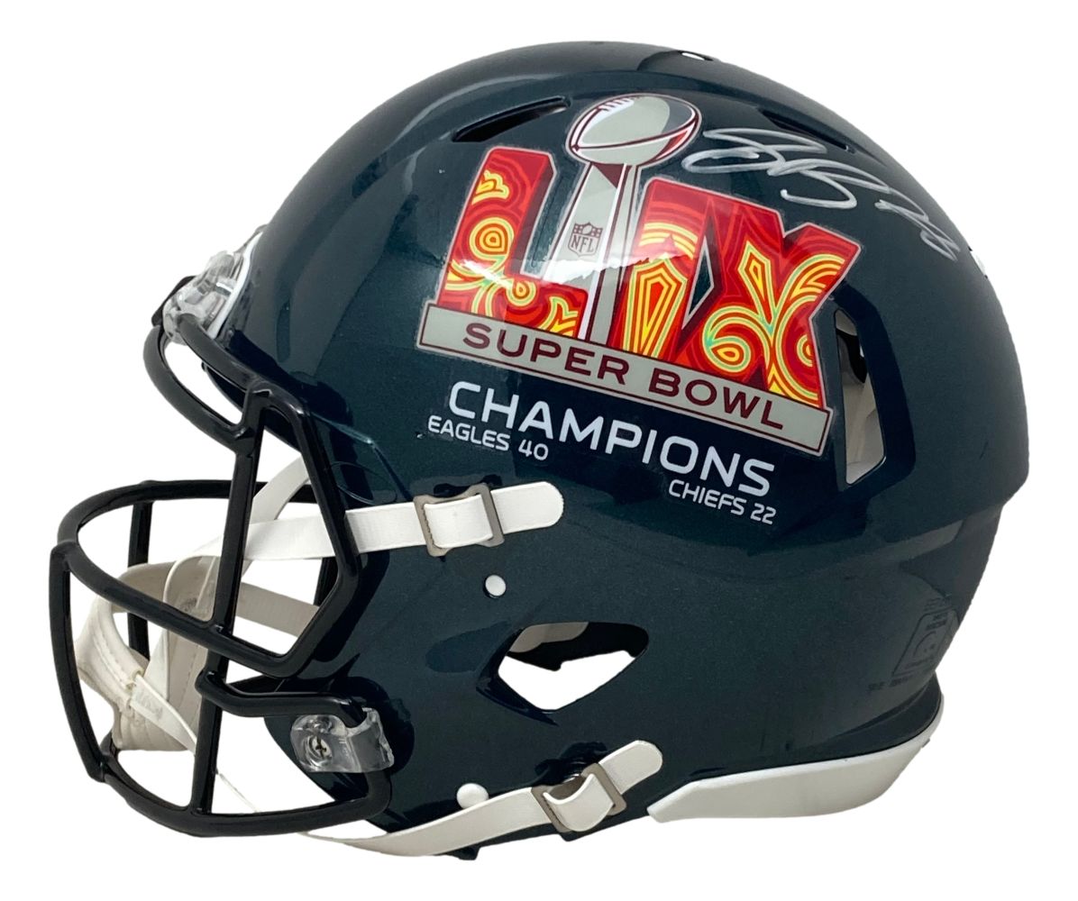 Saquon Barkley Signed Eagles Super Bowl 59 LIX FS Authentic Speed Helmet PSA/DNA