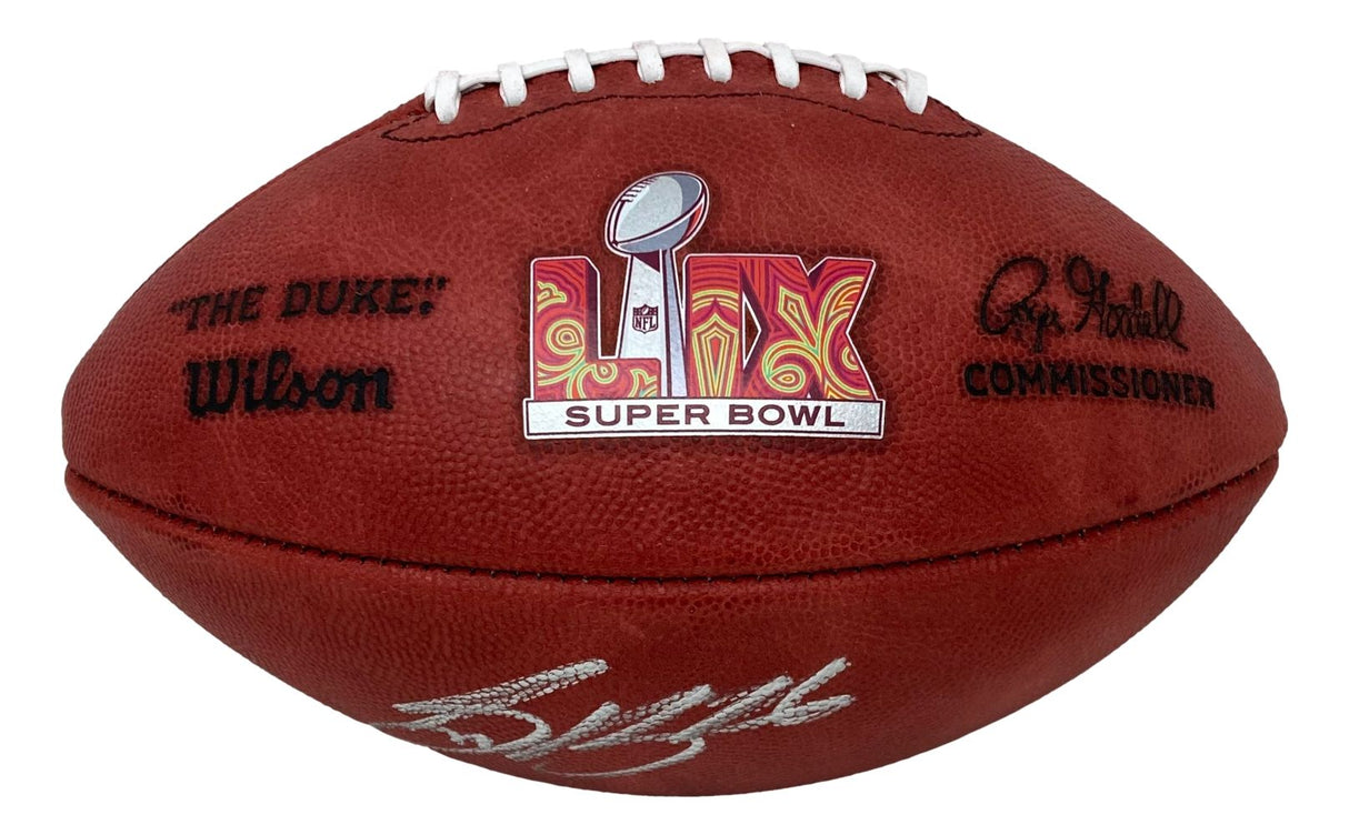 A Sports Integrity Saquon Barkley signed Philadelphia Eagles Super Bowl LIX "The Duke" football, authenticated by PSA/DNA.
