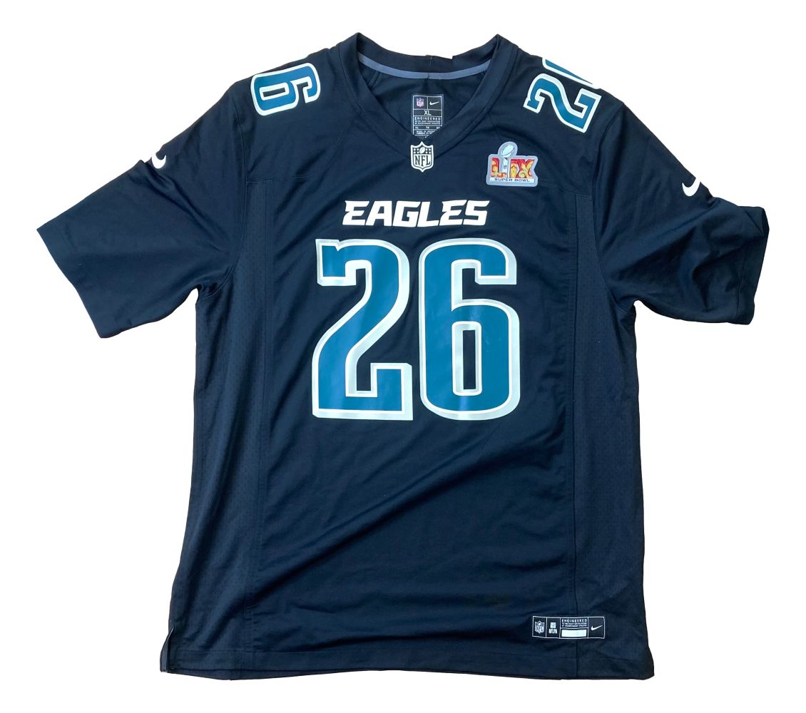 Saquon Barkley Signed Eagles Super Bowl 59 LIX Black Nike Jersey PSA 3C89566