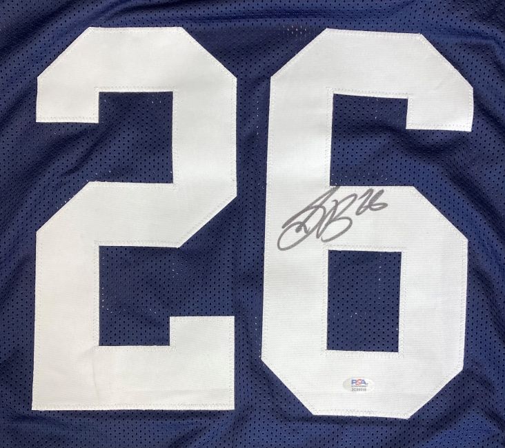 Saquon Barkley Penn State Signed Navy Blue Football Jersey PSA/DNA