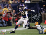 Adrian Peterson Signed Vikings 8x10 Running PF Photo - Beckett W Auth *Silver