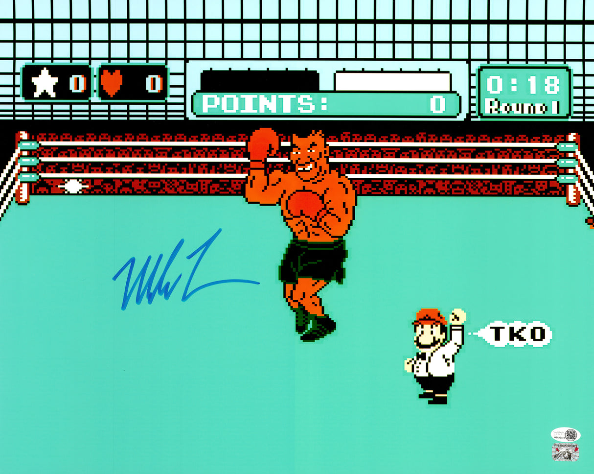 Mike Tyson Autographed 16x20 Photo Nintendo NES Punch-Out!! JSA QR Stock #239481
