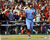 Kyle Schwarber Signed 16x20 Philadelphia Philles Light Blue Jersey Photo SI+Hunt