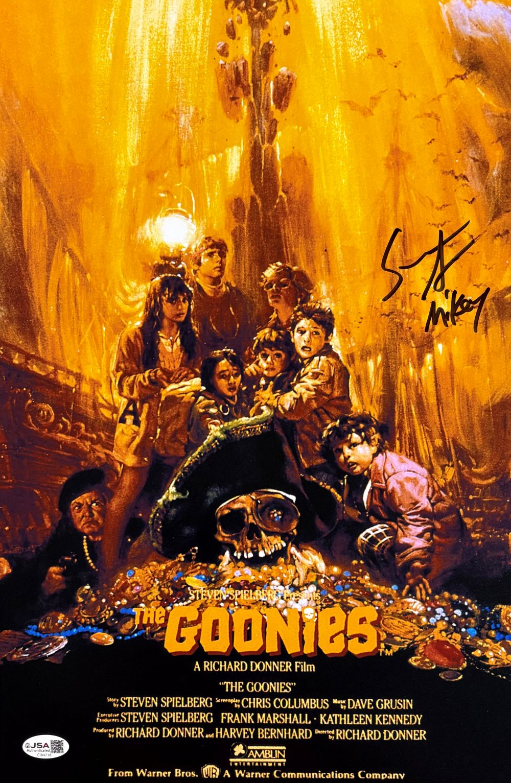Sean Astin Signed 11x17 The Goonies Photo JSA