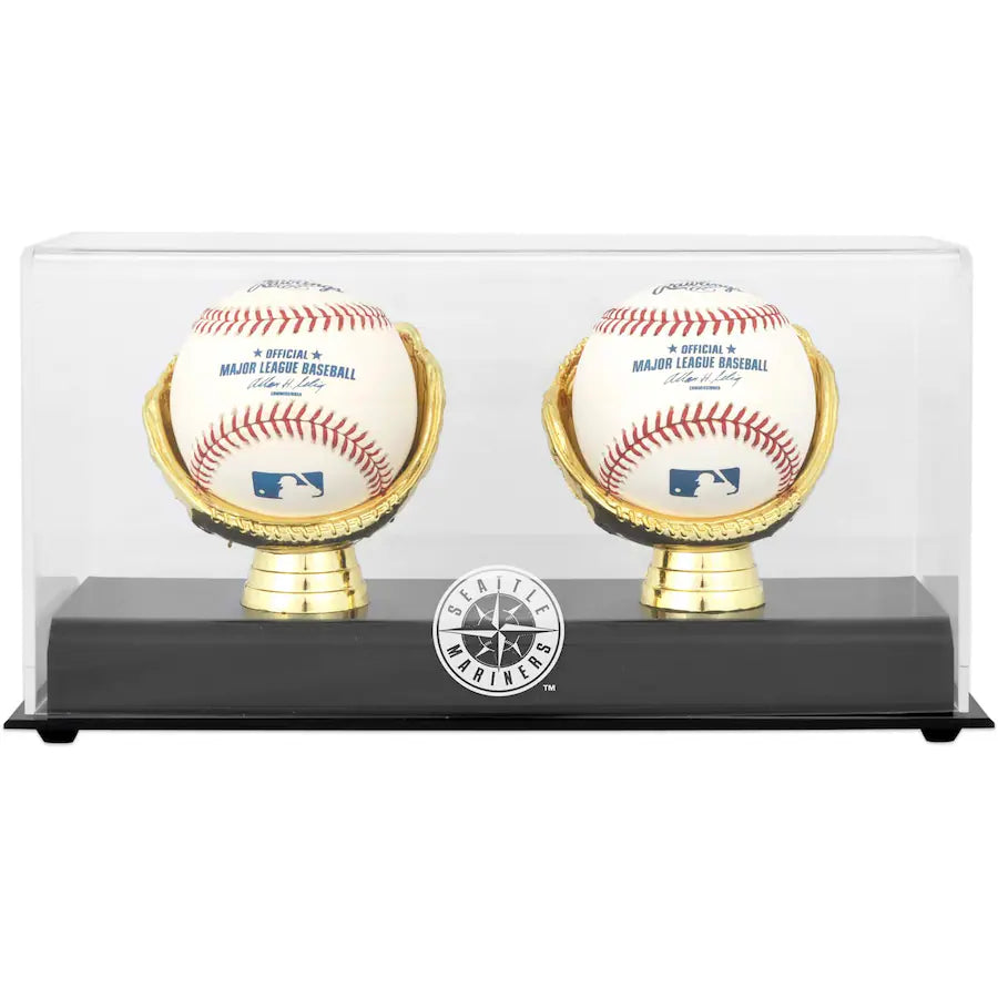Seattle Mariners Fanatics Authentic Gold Glove Double Baseball Logo Display Case Stock #235714