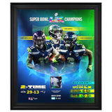 Seattle Seahawks Super Bowl LX Champions Framed 20" x 24" Collage with Game-Used Confetti #/2026 Stock #261570