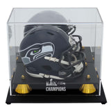 Fanatics Seahawks Super Bowl LX Champions Logo Mini Helmet Display Case With Mirror Stock #261401