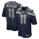 Jaxon Smith-Njigba Unsigned Seattle Seahawks Blue Super Bowl LX Logo Nike Jersey Size XL Stock #265830