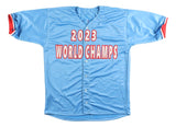 Marcus Semien Texas Signed Light Blue Baseball Jersey BAS