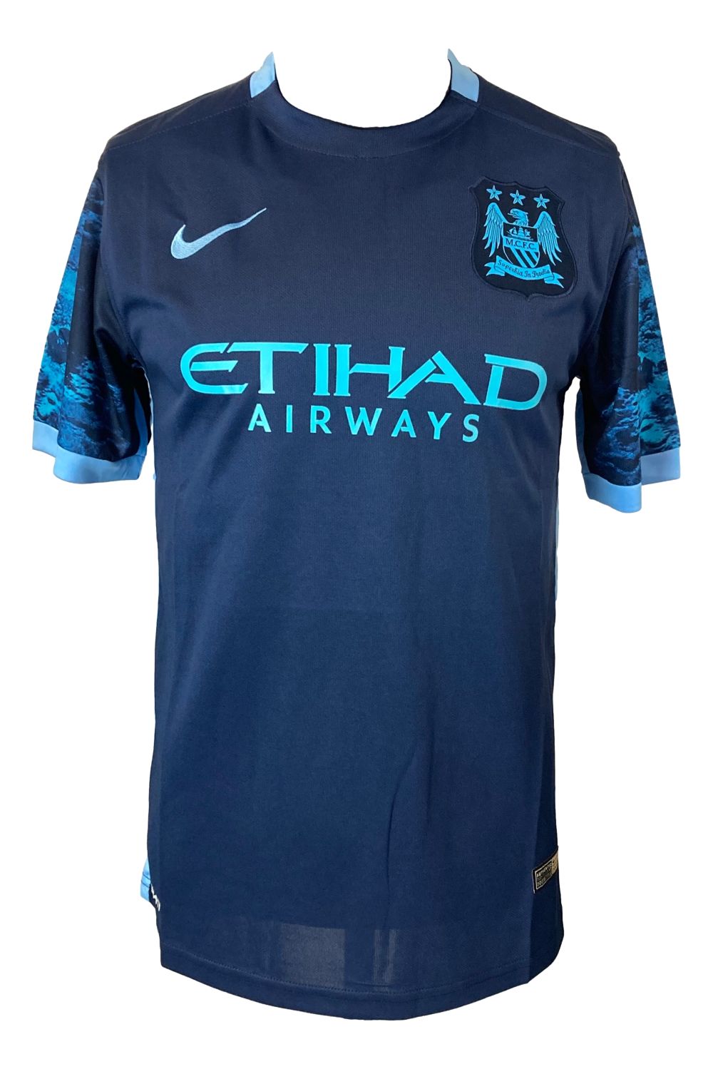 Sergio Aguero Signed Manchester City Nike Soccer Jersey BAS